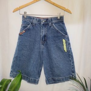 VINTAGE 90a flamehead Jnco Denim Shorts